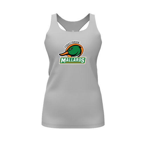 [FT0TRBGY-FYS-LOGO1] Decker Racerback Tank Top (Female Youth S, Gray, Logo 1)