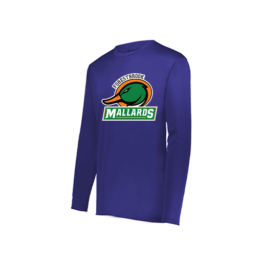[222822.747.XS-LOGO1] Men's LS Smooth Sport Shirt (Adult XS, Purple, Logo 1)