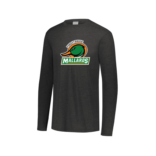 [FTLCUBBK-AXS-LOGO1] Decker Men's Tri-Blend T-Shirt - Long Sleeve (Adult XS, Black, Logo 1)