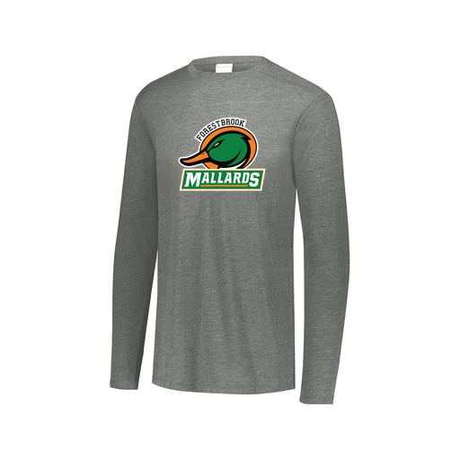 [FTLCUBGY-AXS-LOGO1] Decker Men's Tri-Blend T-Shirt - Long Sleeve (Adult XS, Gray, Logo 1)