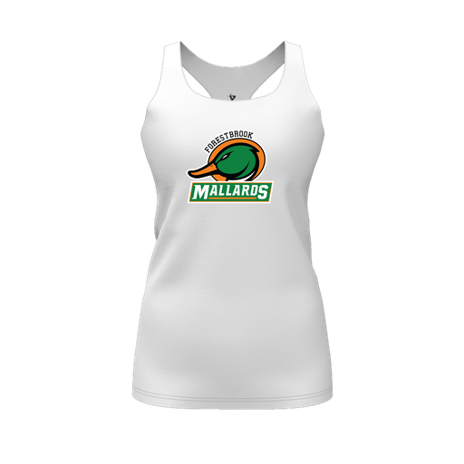 [CUS-DFW-RCBK-PER-WHT-FYS-LOGO1] Racerback Tank Top (Female Youth S, White, Logo 1)