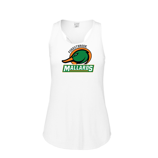 [FT0TUBWH-FAS-LOGO1] Ladies Tri Blend Tank Top (Female Adult S, White, Logo 1)