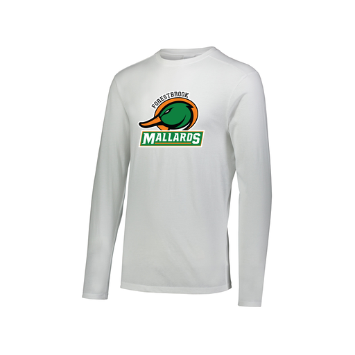 [FTLCUBWH-AXS-LOGO1] Decker Men's Tri-Blend T-Shirt - Long Sleeve (Adult XS, White, Logo 1)